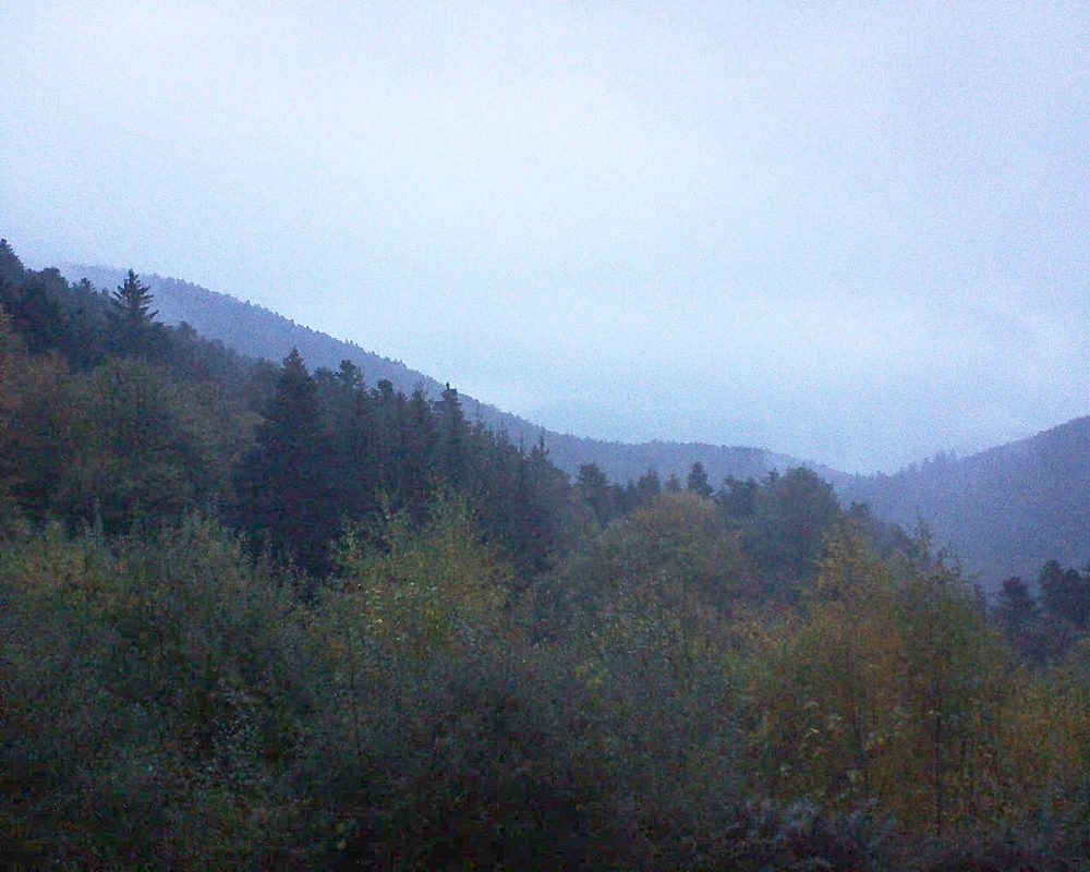 Le petit ballon vu depuis le Domaine Langmatt à Murbach le 27.10.2018 à 18:15 Le petit ballon (Alsace, Vosges) le 27.10.2018 à 18:15