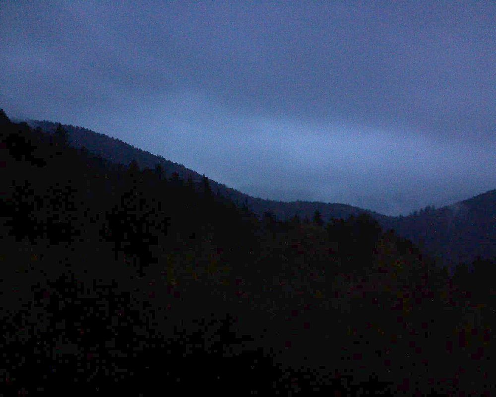 Le petit ballon vu depuis le Domaine Langmatt à Murbach le 27.10.2018 à 18:30 Le petit ballon (Alsace, Vosges) le 27.10.2018 à 18:30