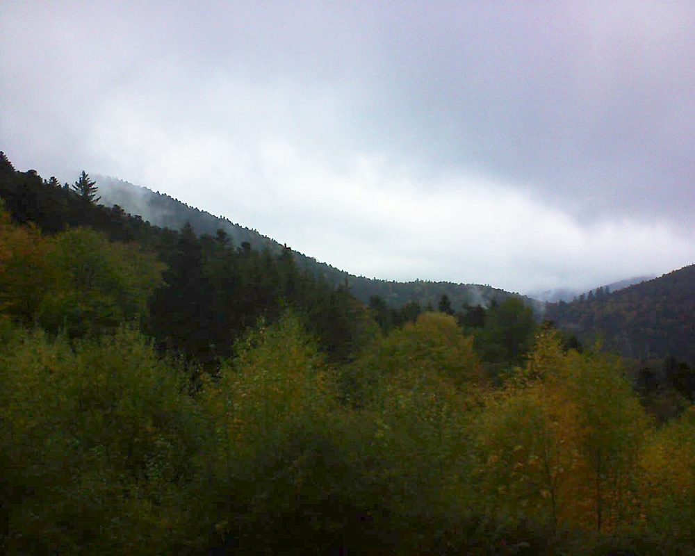 Le petit ballon vu depuis le Domaine Langmatt à Murbach le 28.10.2018 à 08:30 Le petit ballon (Alsace, Vosges) le 28.10.2018 à 08:30