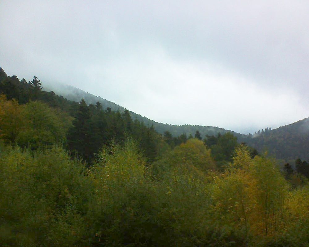 Le petit ballon vu depuis le Domaine Langmatt à Murbach le 28.10.2018 à 08:45 Le petit ballon (Alsace, Vosges) le 28.10.2018 à 08:45