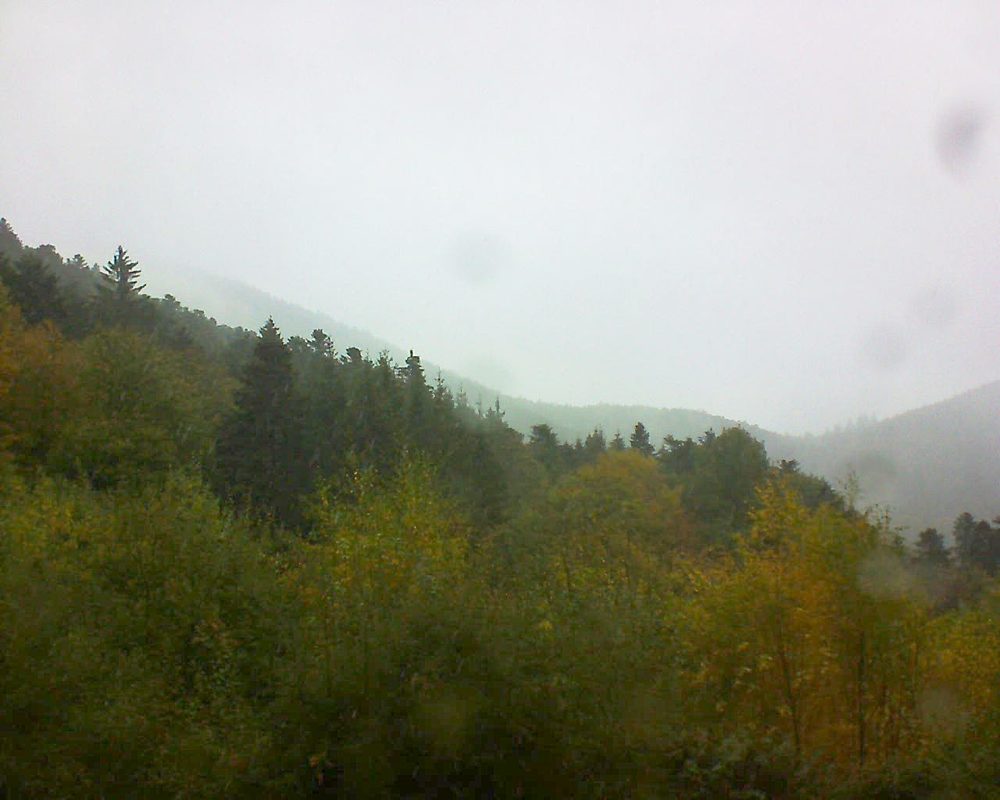 Le petit ballon vu depuis le Domaine Langmatt à Murbach le 28.10.2018 à 10:30 Le petit ballon (Alsace, Vosges) le 28.10.2018 à 10:30