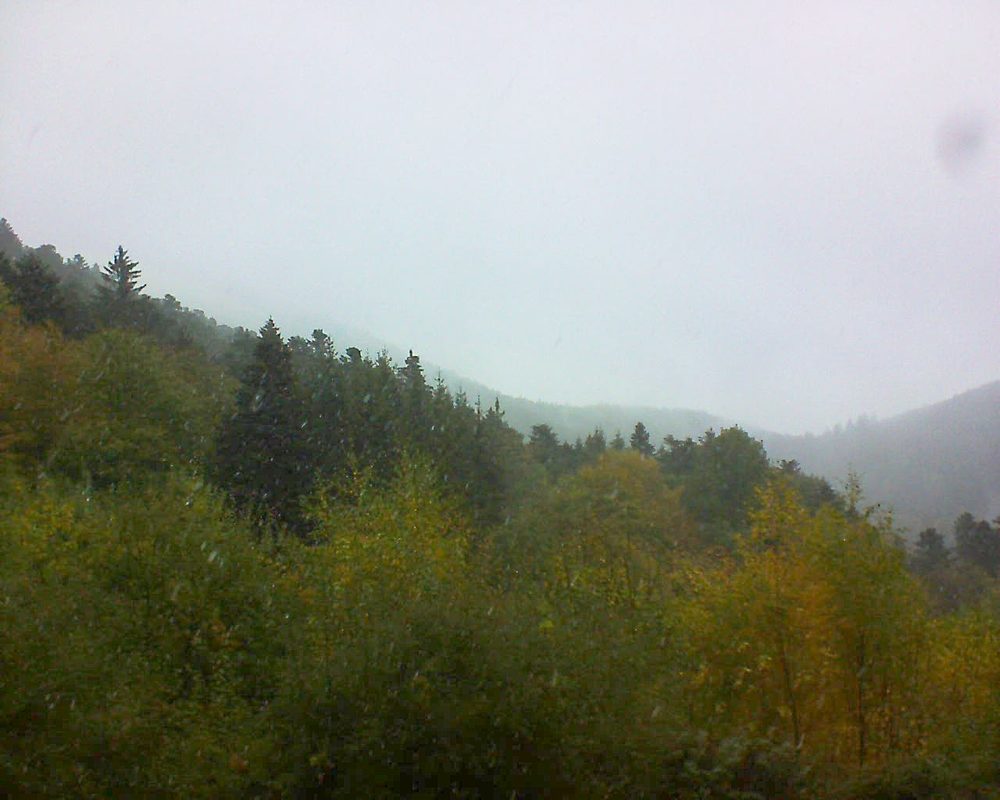 Le petit ballon vu depuis le Domaine Langmatt à Murbach le 28.10.2018 à 11:00 Le petit ballon (Alsace, Vosges) le 28.10.2018 à 11:00