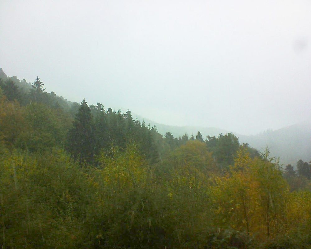 Le petit ballon vu depuis le Domaine Langmatt à Murbach le 28.10.2018 à 11:15 Le petit ballon (Alsace, Vosges) le 28.10.2018 à 11:15