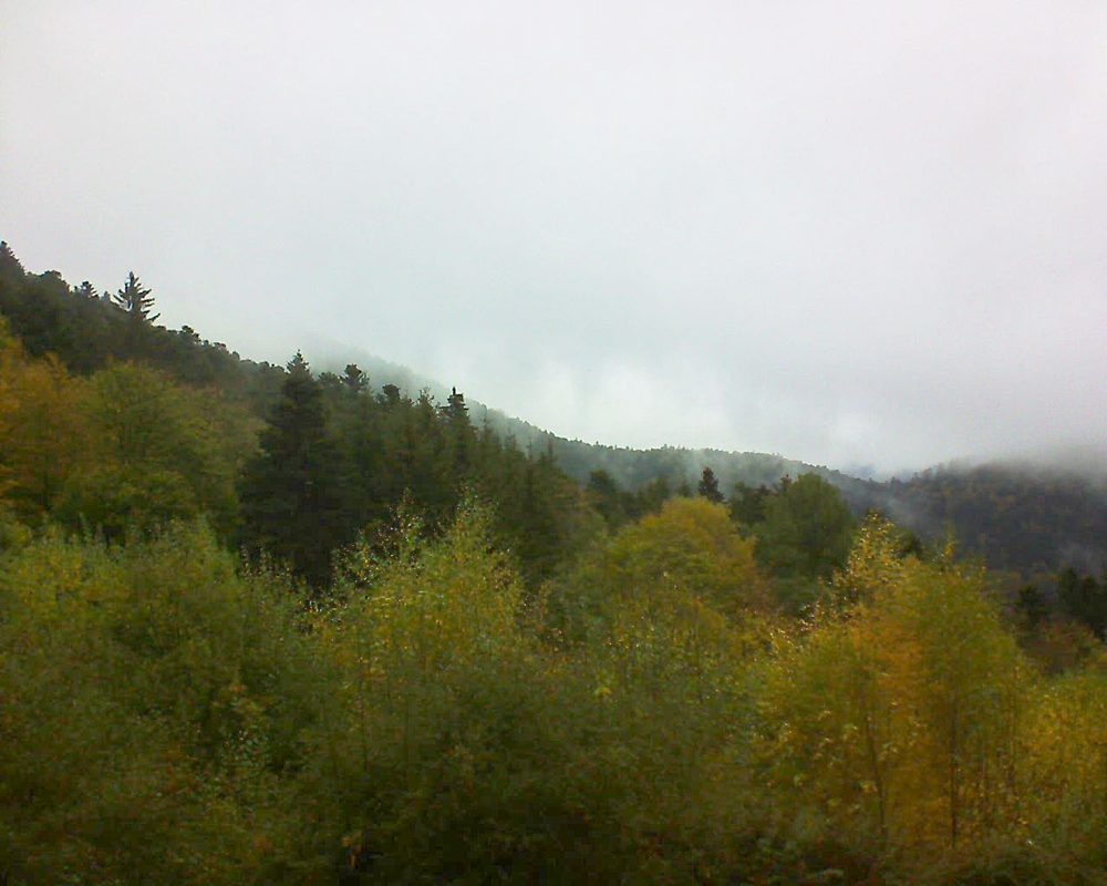 Le petit ballon vu depuis le Domaine Langmatt à Murbach le 28.10.2018 à 15:45 Le petit ballon (Alsace, Vosges) le 28.10.2018 à 15:45