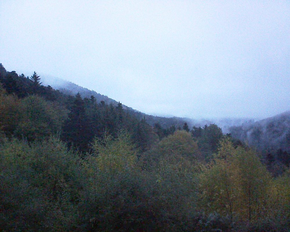 Le petit ballon vu depuis le Domaine Langmatt à Murbach le 29.10.2018 à 07:15 Le petit ballon (Alsace, Vosges) le 29.10.2018 à 07:15