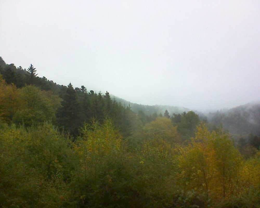 Le petit ballon vu depuis le Domaine Langmatt à Murbach le 29.10.2018 à 08:15 Le petit ballon (Alsace, Vosges) le 29.10.2018 à 08:15