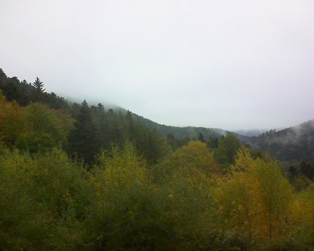Le petit ballon vu depuis le Domaine Langmatt à Murbach le 29.10.2018 à 09:30 Le petit ballon (Alsace, Vosges) le 29.10.2018 à 09:30