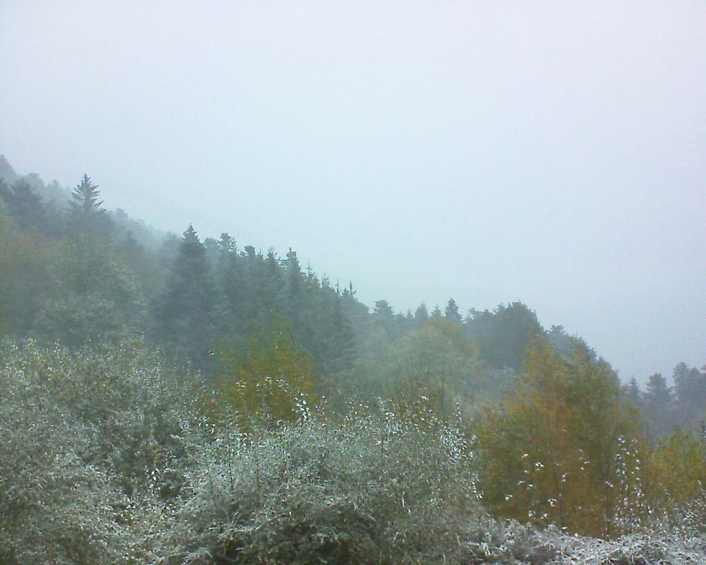 Le petit ballon vu depuis le Domaine Langmatt à Murbach le 30.10.2018 à 07:45 Le petit ballon (Alsace, Vosges) le 30.10.2018 à 07:45