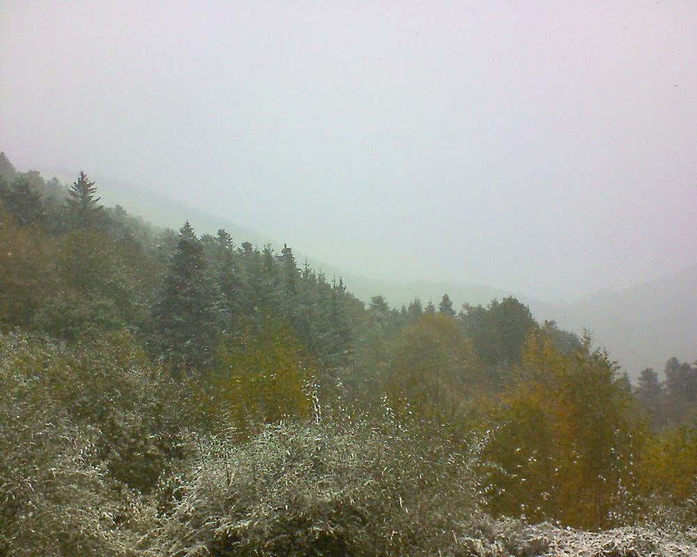 Le petit ballon vu depuis le Domaine Langmatt à Murbach le 30.10.2018 à 10:15 Le petit ballon (Alsace, Vosges) le 30.10.2018 à 10:15