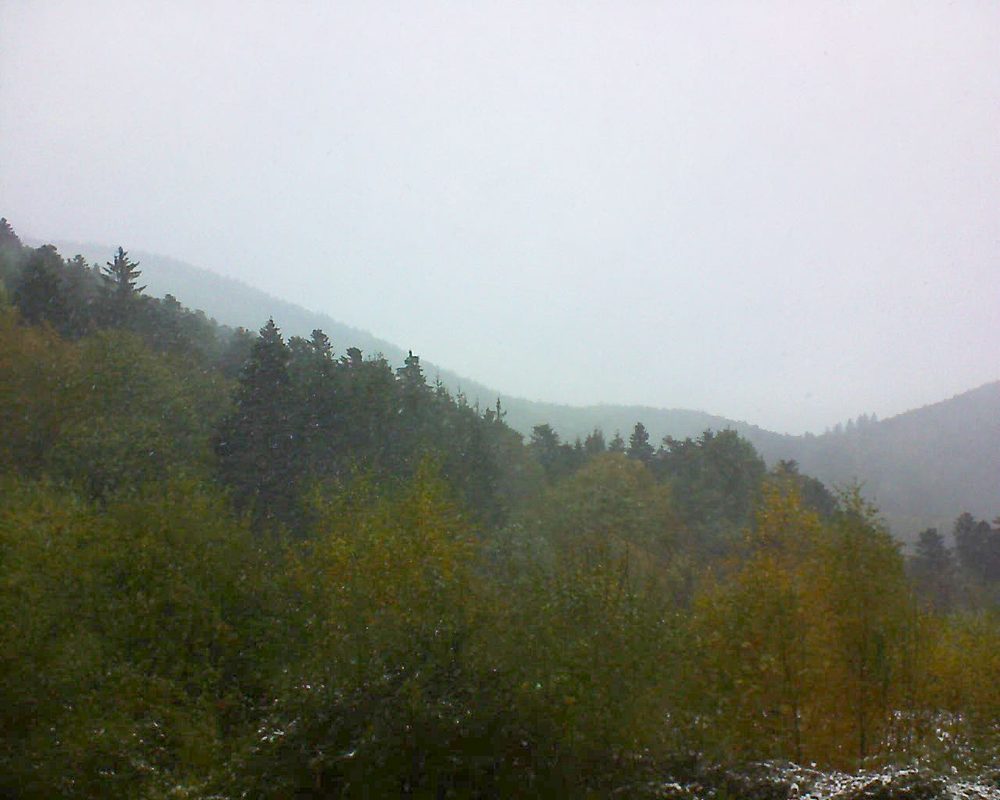 Le petit ballon vu depuis le Domaine Langmatt à Murbach le 30.10.2018 à 14:15 Le petit ballon (Alsace, Vosges) le 30.10.2018 à 14:15