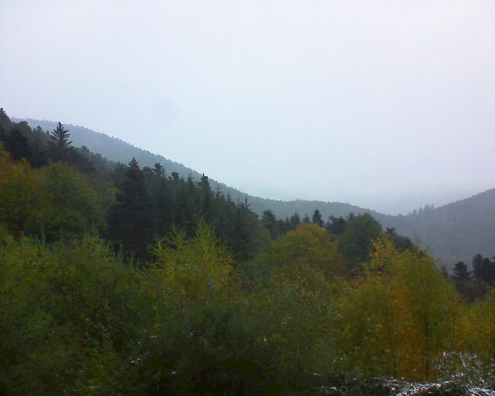 Le petit ballon vu depuis le Domaine Langmatt à Murbach le 30.10.2018 à 15:30 Le petit ballon (Alsace, Vosges) le 30.10.2018 à 15:30