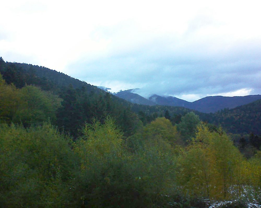 Le petit ballon vu depuis le Domaine Langmatt à Murbach le 30.10.2018 à 16:45 Le petit ballon (Alsace, Vosges) le 30.10.2018 à 16:45