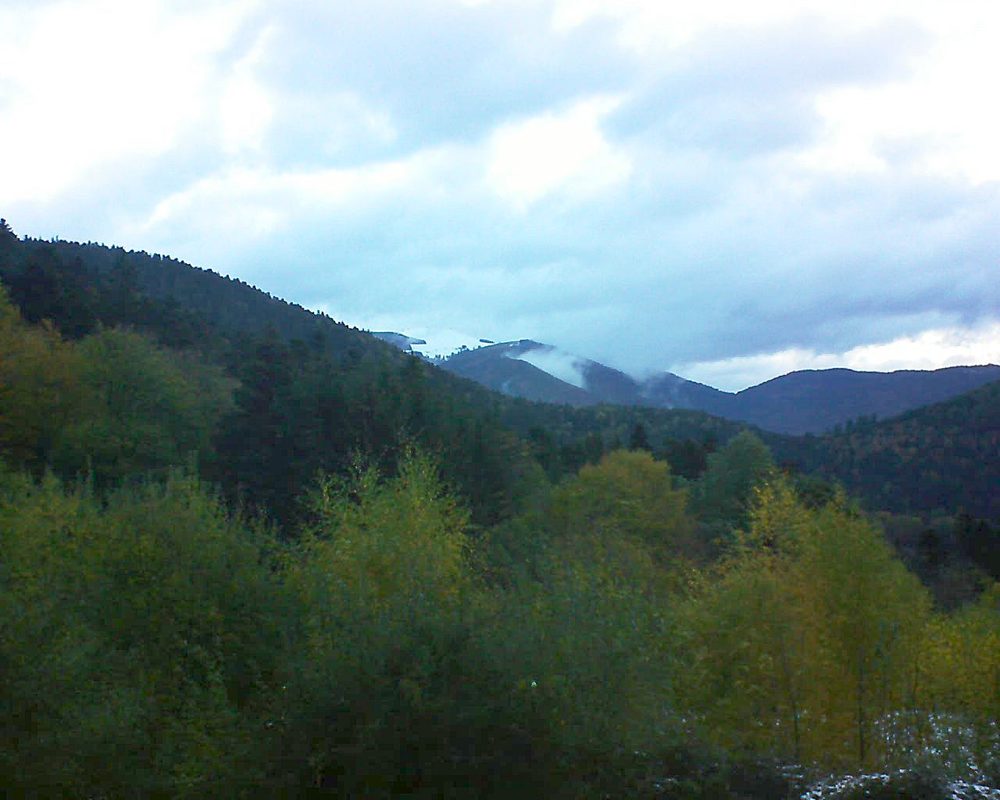Le petit ballon vu depuis le Domaine Langmatt à Murbach le 30.10.2018 à 17:00 Le petit ballon (Alsace, Vosges) le 30.10.2018 à 17:00