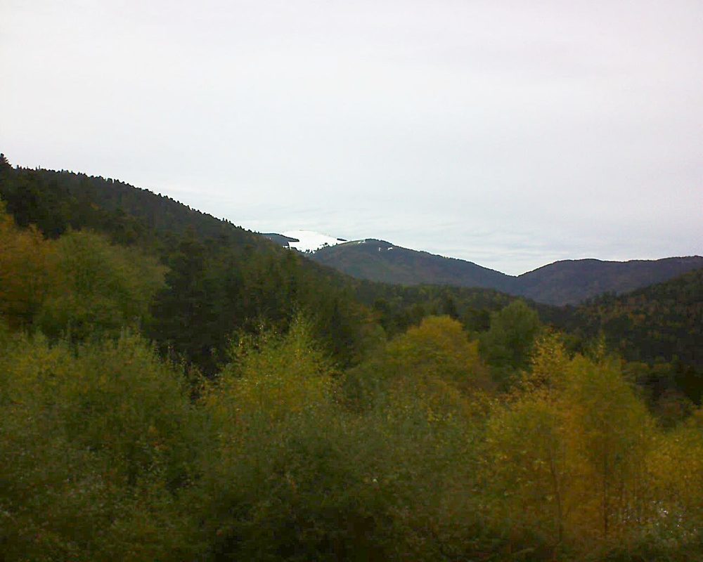 Le petit ballon vu depuis le Domaine Langmatt à Murbach le 31.10.2018 à 11:45 Le petit ballon (Alsace, Vosges) le 31.10.2018 à 11:45