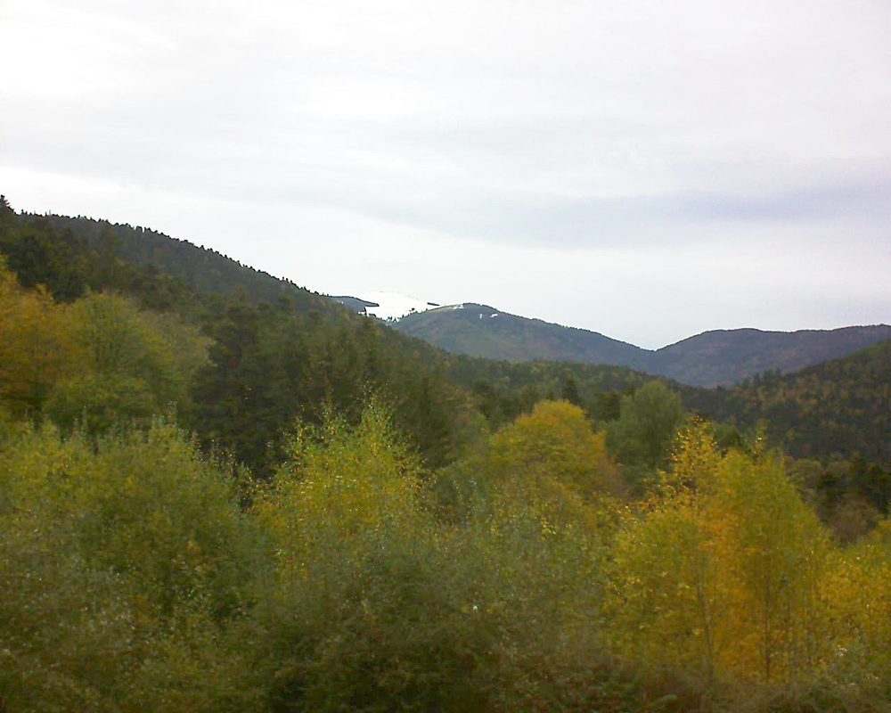 Le petit ballon vu depuis le Domaine Langmatt à Murbach le 31.10.2018 à 13:15 Le petit ballon (Alsace, Vosges) le 31.10.2018 à 13:15