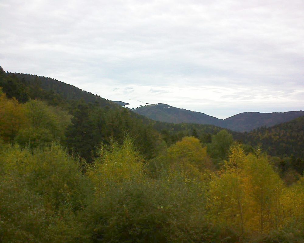 Le petit ballon vu depuis le Domaine Langmatt à Murbach le 31.10.2018 à 14:30 Le petit ballon (Alsace, Vosges) le 31.10.2018 à 14:30