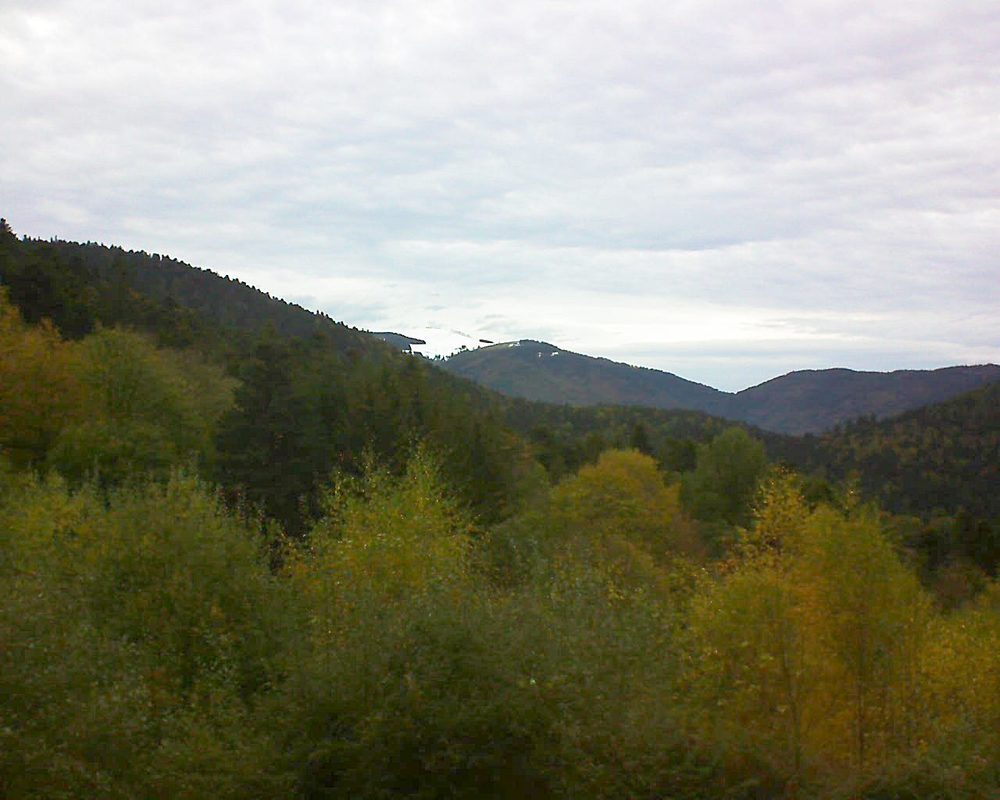 Le petit ballon vu depuis le Domaine Langmatt à Murbach le 31.10.2018 à 14:45 Le petit ballon (Alsace, Vosges) le 31.10.2018 à 14:45