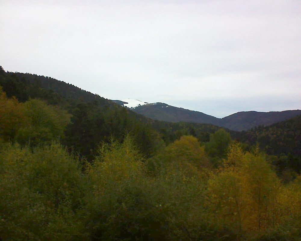 Le petit ballon vu depuis le Domaine Langmatt à Murbach le 31.10.2018 à 15:45 Le petit ballon (Alsace, Vosges) le 31.10.2018 à 15:45