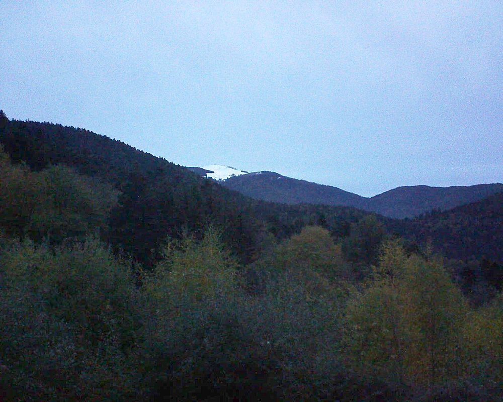 Le petit ballon vu depuis le Domaine Langmatt à Murbach le 01.11.2018 à 07:15 Le petit ballon (Alsace, Vosges) le 01.11.2018 à 07:15