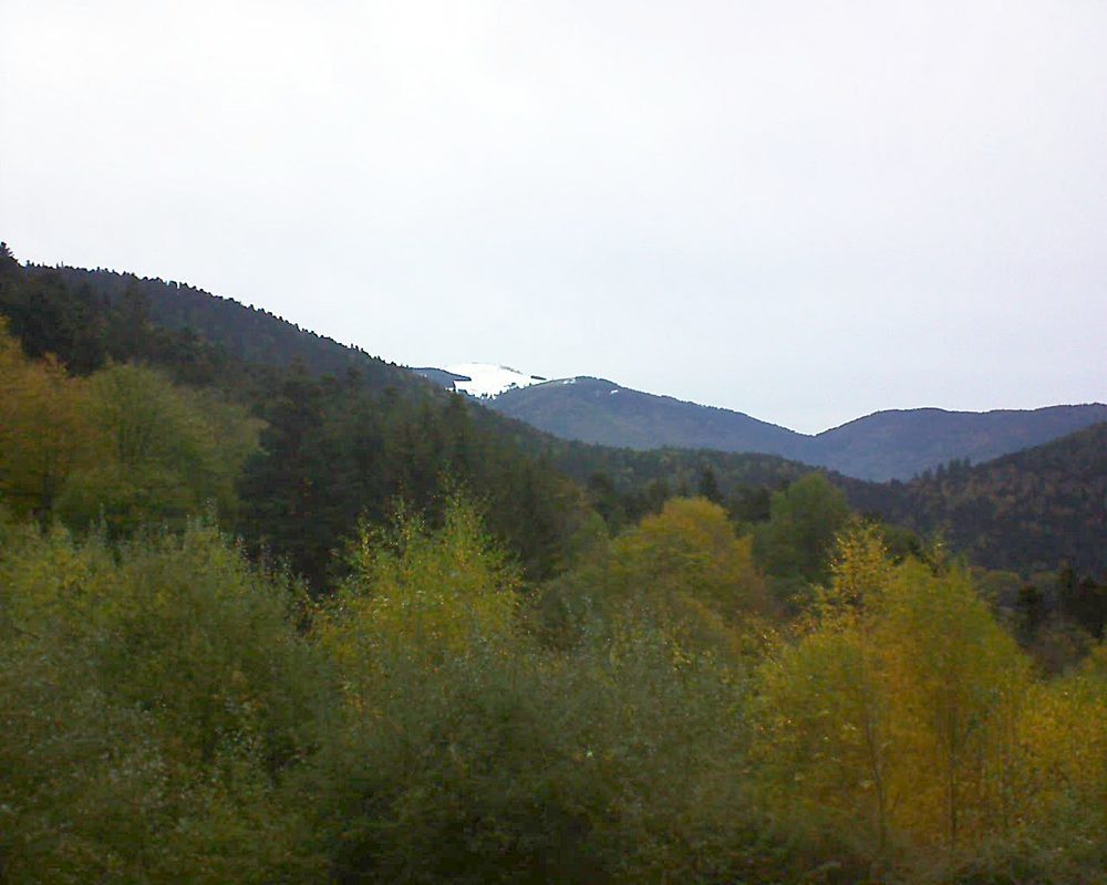 Le petit ballon vu depuis le Domaine Langmatt à Murbach le 01.11.2018 à 08:00 Le petit ballon (Alsace, Vosges) le 01.11.2018 à 08:00