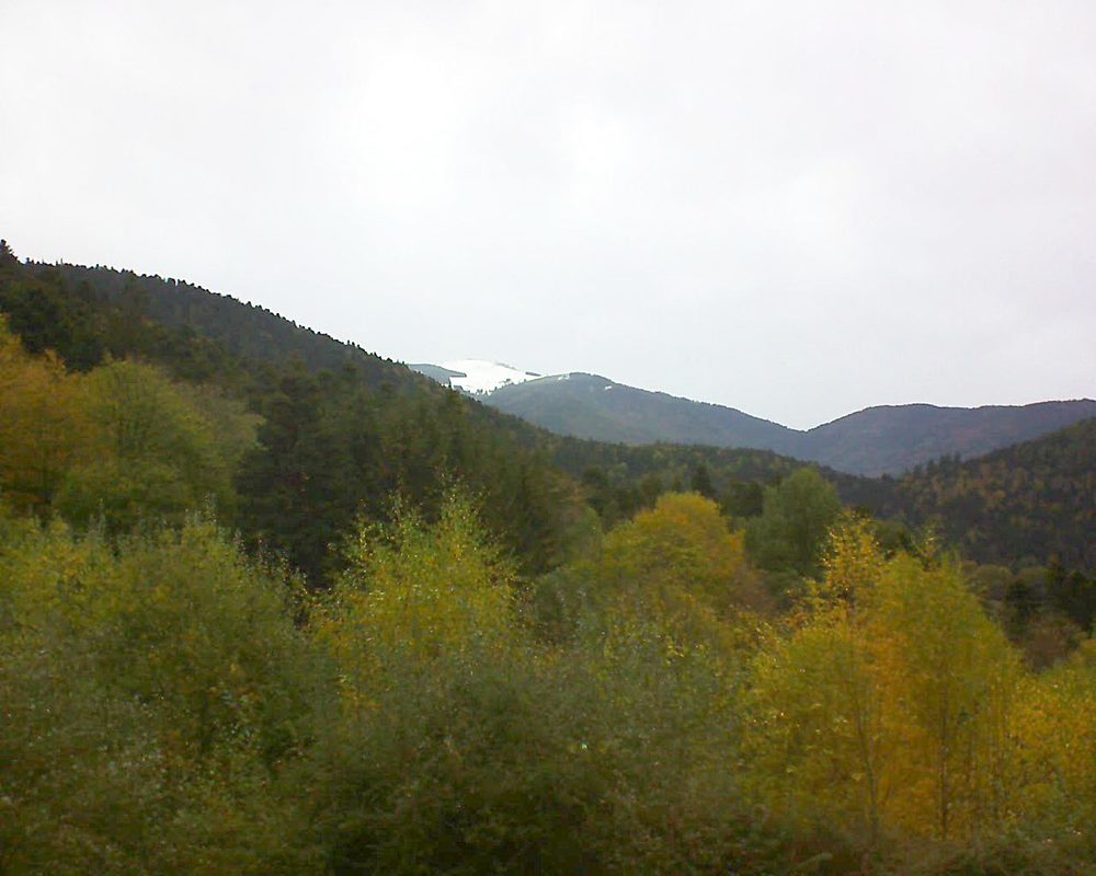 Le petit ballon vu depuis le Domaine Langmatt à Murbach le 01.11.2018 à 09:00 Le petit ballon (Alsace, Vosges) le 01.11.2018 à 09:00