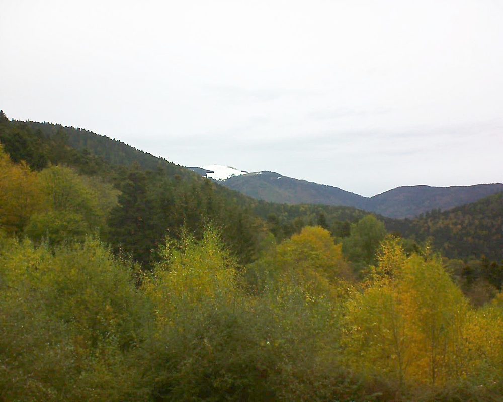Le petit ballon vu depuis le Domaine Langmatt à Murbach le 01.11.2018 à 10:15 Le petit ballon (Alsace, Vosges) le 01.11.2018 à 10:15
