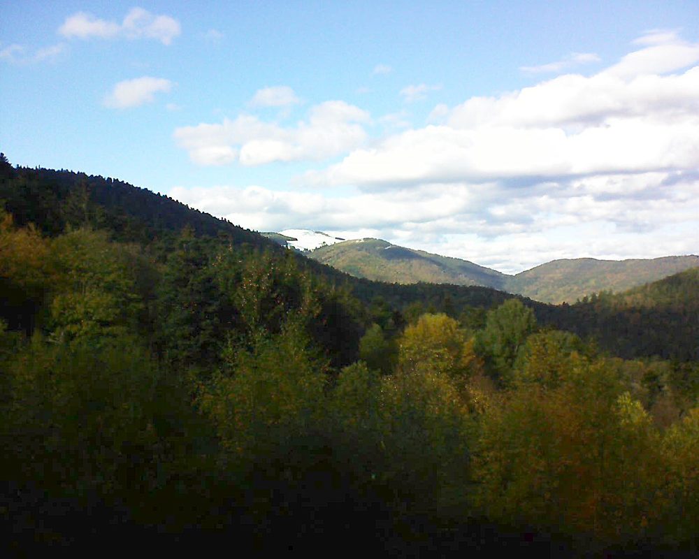 Le petit ballon vu depuis le Domaine Langmatt à Murbach le 01.11.2018 à 14:30 Le petit ballon (Alsace, Vosges) le 01.11.2018 à 14:30