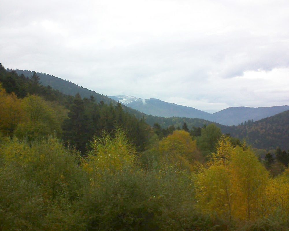 Le petit ballon vu depuis le Domaine Langmatt à Murbach le 02.11.2018 à 15:45 Le petit ballon (Alsace, Vosges) le 02.11.2018 à 15:45