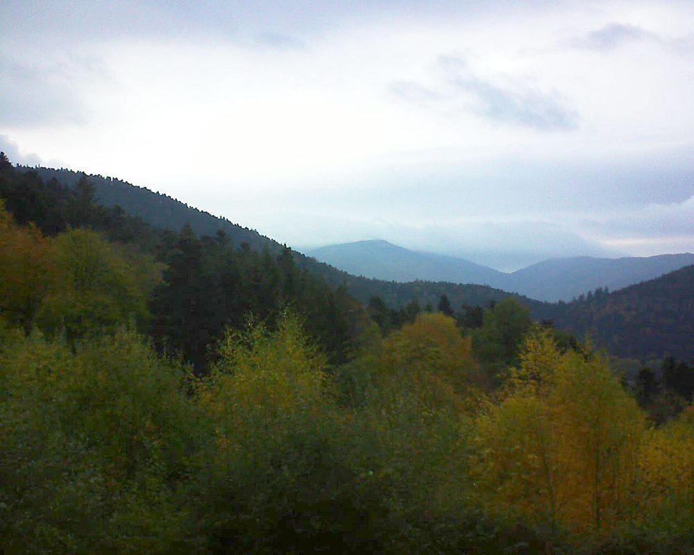 Le petit ballon vu depuis le Domaine Langmatt à Murbach le 03.11.2018 à 07:30 Le petit ballon (Alsace, Vosges) le 03.11.2018 à 07:30