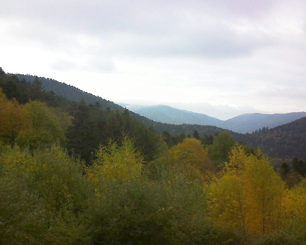Le petit ballon vu depuis le Domaine Langmatt à Murbach le 03.11.2018 à 09:00 Le petit ballon (Alsace, Vosges) le 03.11.2018 à 09:00