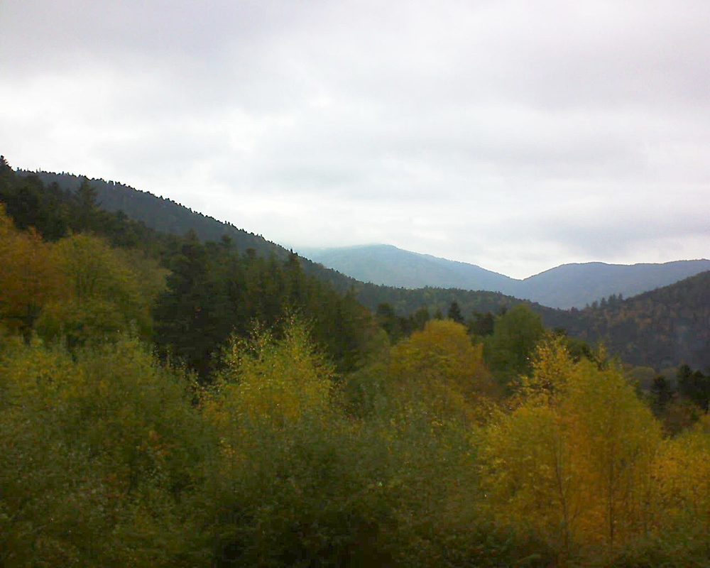 Le petit ballon vu depuis le Domaine Langmatt à Murbach le 03.11.2018 à 10:15 Le petit ballon (Alsace, Vosges) le 03.11.2018 à 10:15