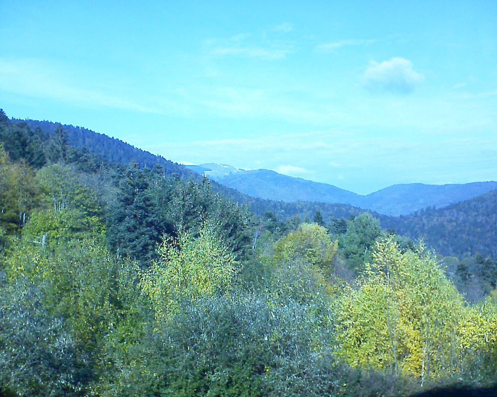 Le petit ballon vu depuis le Domaine Langmatt à Murbach le 03.11.2018 à 12:45 Le petit ballon (Alsace, Vosges) le 03.11.2018 à 12:45