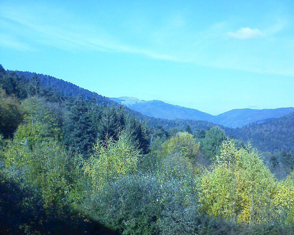 Le petit ballon vu depuis le Domaine Langmatt à Murbach le 03.11.2018 à 13:30 Le petit ballon (Alsace, Vosges) le 03.11.2018 à 13:30