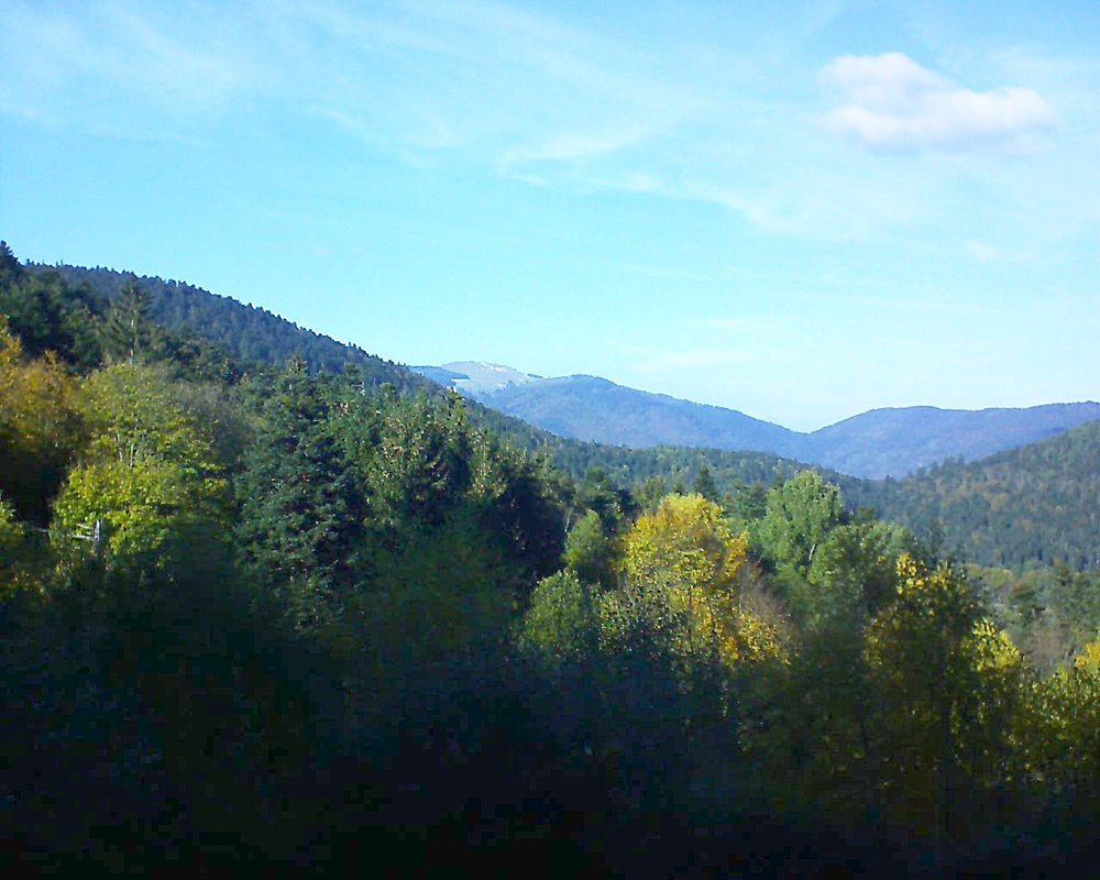 Le petit ballon vu depuis le Domaine Langmatt à Murbach le 03.11.2018 à 14:15 Le petit ballon (Alsace, Vosges) le 03.11.2018 à 14:15