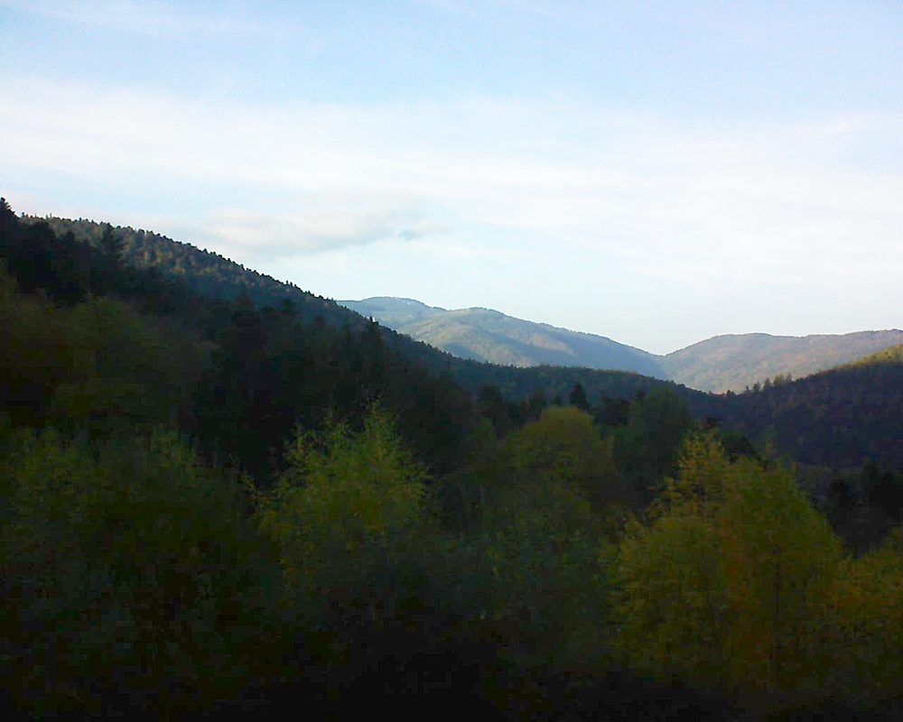 Le petit ballon vu depuis le Domaine Langmatt à Murbach le 03.11.2018 à 15:45 Le petit ballon (Alsace, Vosges) le 03.11.2018 à 15:45