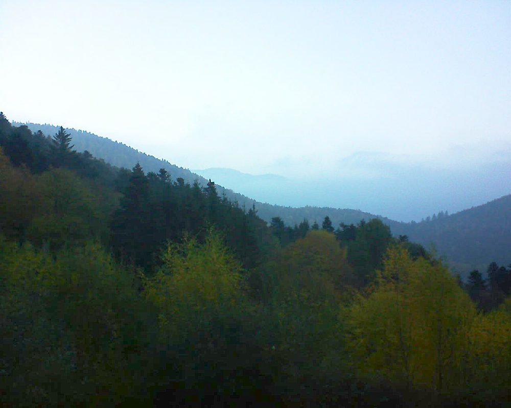 Le petit ballon vu depuis le Domaine Langmatt à Murbach le 04.11.2018 à 08:00 Le petit ballon (Alsace, Vosges) le 04.11.2018 à 08:00