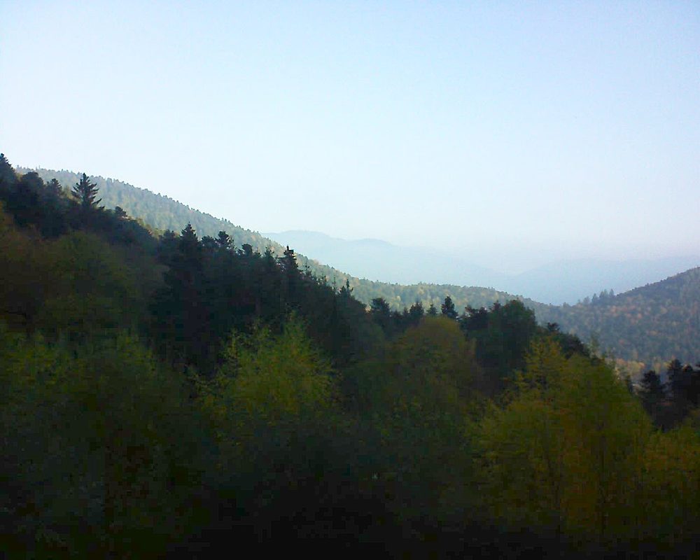 Le petit ballon vu depuis le Domaine Langmatt à Murbach le 04.11.2018 à 08:45 Le petit ballon (Alsace, Vosges) le 04.11.2018 à 08:45