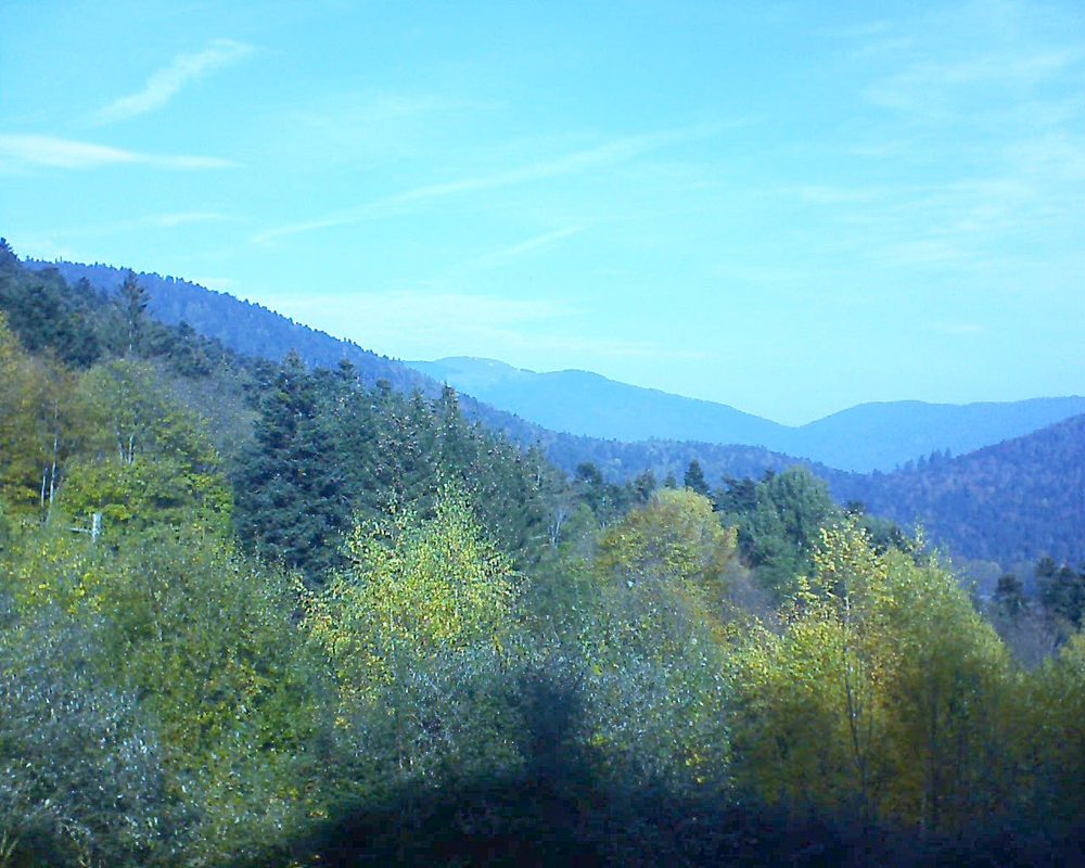 Le petit ballon vu depuis le Domaine Langmatt à Murbach le 04.11.2018 à 11:30 Le petit ballon (Alsace, Vosges) le 04.11.2018 à 11:30