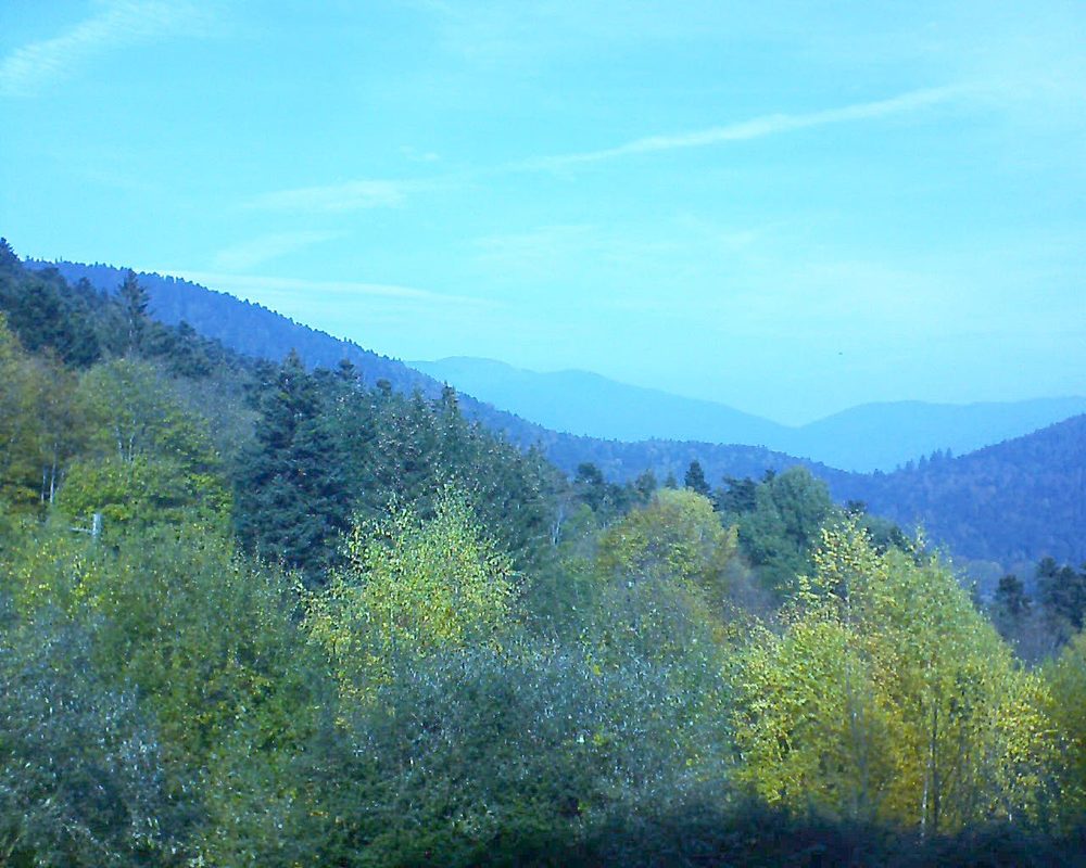 Le petit ballon vu depuis le Domaine Langmatt à Murbach le 04.11.2018 à 12:00 Le petit ballon (Alsace, Vosges) le 04.11.2018 à 12:00