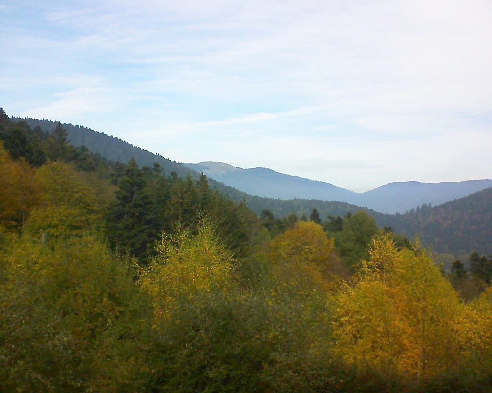 Le petit ballon vu depuis le Domaine Langmatt à Murbach le 04.11.2018 à 12:30 Le petit ballon (Alsace, Vosges) le 04.11.2018 à 12:30