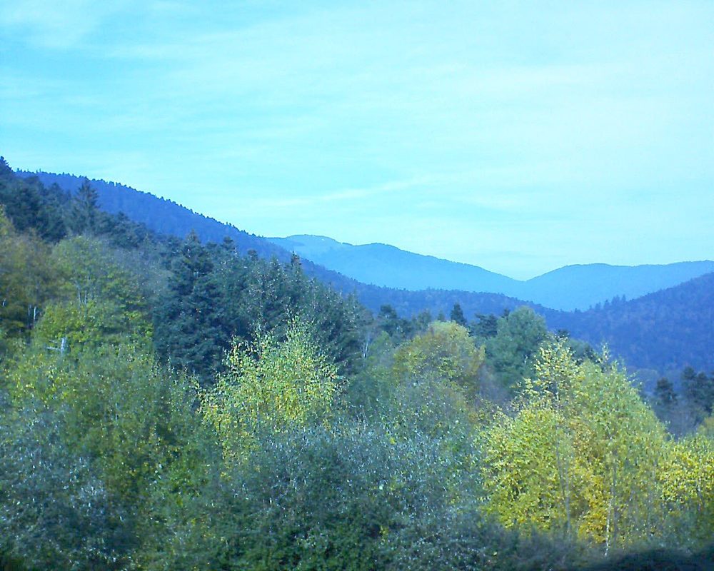 Le petit ballon vu depuis le Domaine Langmatt à Murbach le 04.11.2018 à 12:45 Le petit ballon (Alsace, Vosges) le 04.11.2018 à 12:45