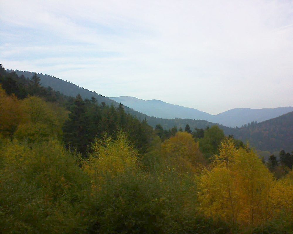 Le petit ballon vu depuis le Domaine Langmatt à Murbach le 04.11.2018 à 13:30 Le petit ballon (Alsace, Vosges) le 04.11.2018 à 13:30