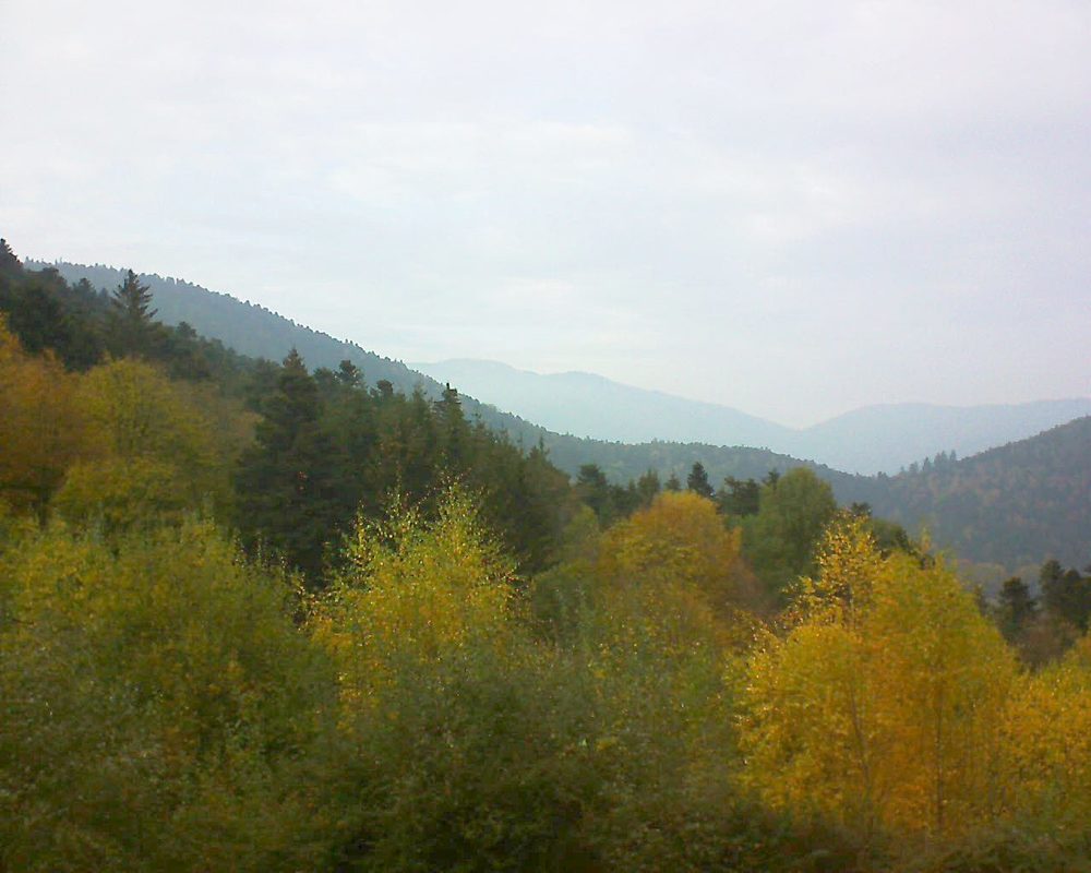 Le petit ballon vu depuis le Domaine Langmatt à Murbach le 04.11.2018 à 15:30 Le petit ballon (Alsace, Vosges) le 04.11.2018 à 15:30