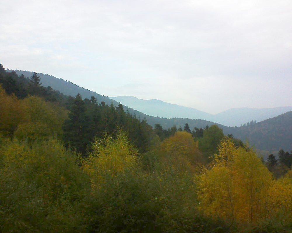 Le petit ballon vu depuis le Domaine Langmatt à Murbach le 04.11.2018 à 15:45 Le petit ballon (Alsace, Vosges) le 04.11.2018 à 15:45