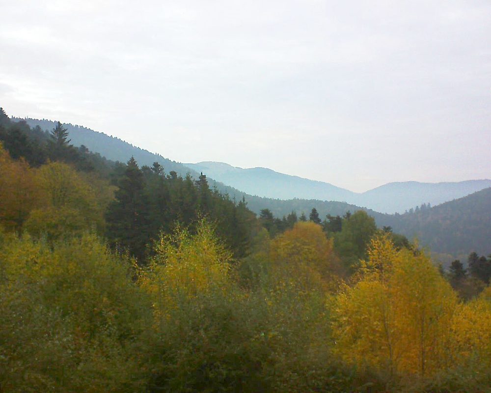 Le petit ballon vu depuis le Domaine Langmatt à Murbach le 04.11.2018 à 17:00 Le petit ballon (Alsace, Vosges) le 04.11.2018 à 17:00
