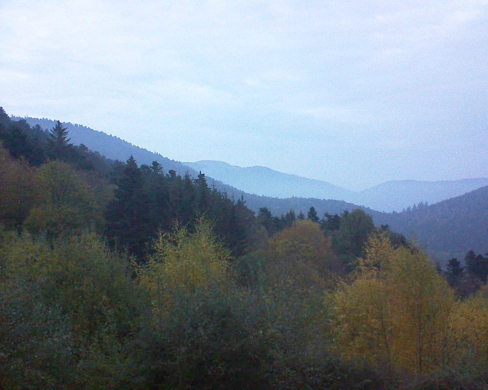 Le petit ballon vu depuis le Domaine Langmatt à Murbach le 04.11.2018 à 17:15 Le petit ballon (Alsace, Vosges) le 04.11.2018 à 17:15
