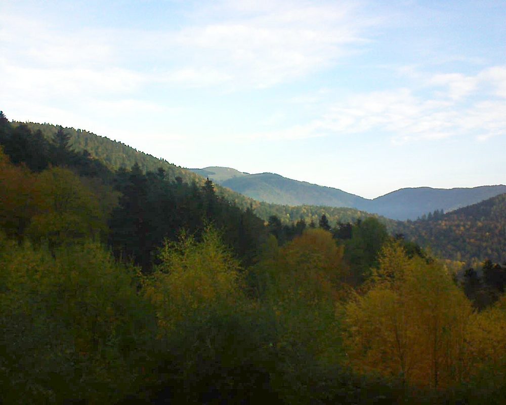 Le petit ballon vu depuis le Domaine Langmatt à Murbach le 05.11.2018 à 08:15 Le petit ballon (Alsace, Vosges) le 05.11.2018 à 08:15