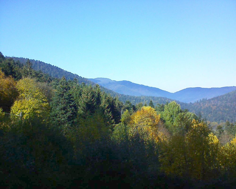 Le petit ballon vu depuis le Domaine Langmatt à Murbach le 05.11.2018 à 14:00 Le petit ballon (Alsace, Vosges) le 05.11.2018 à 14:00