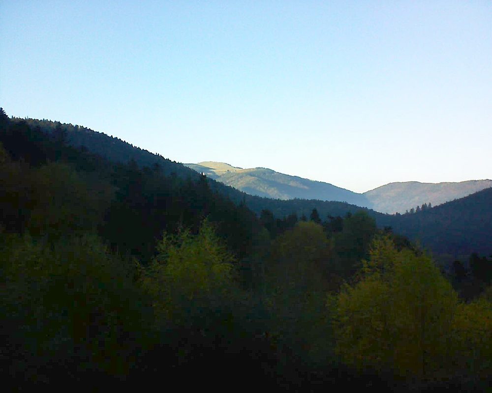 Le petit ballon vu depuis le Domaine Langmatt à Murbach le 05.11.2018 à 16:00 Le petit ballon (Alsace, Vosges) le 05.11.2018 à 16:00