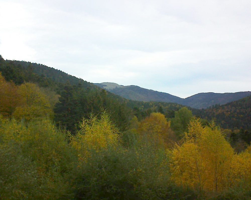 Le petit ballon vu depuis le Domaine Langmatt à Murbach le 06.11.2018 à 08:15 Le petit ballon (Alsace, Vosges) le 06.11.2018 à 08:15